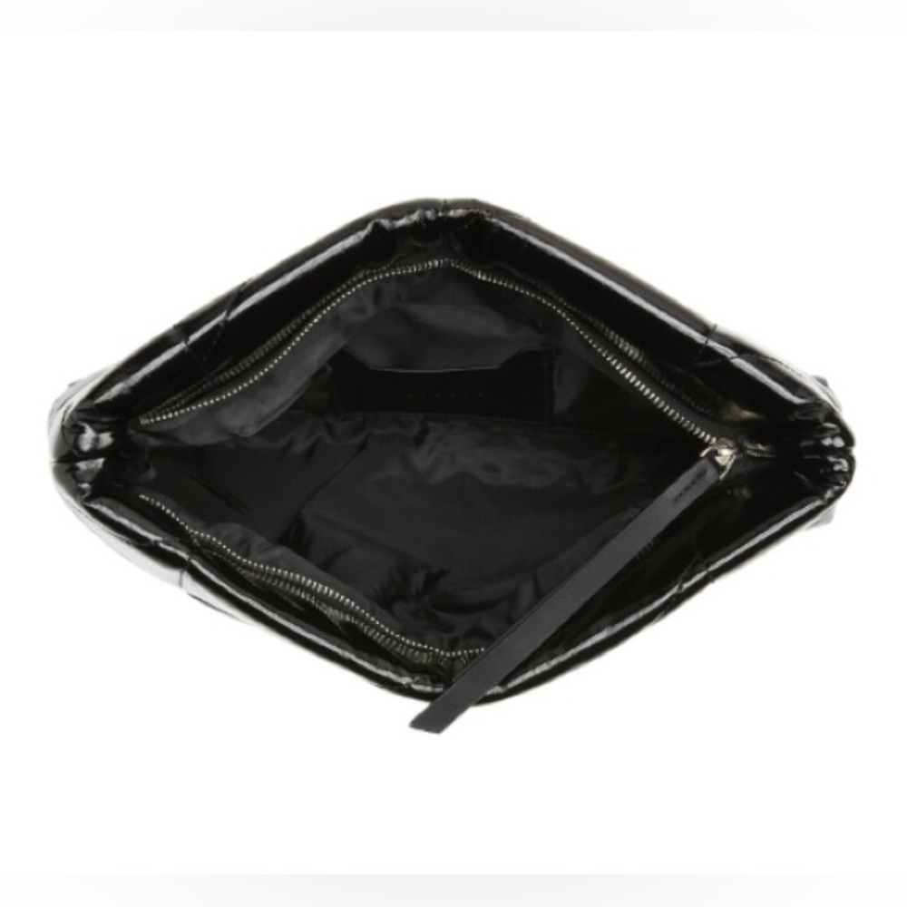Topshop Glossy Black Geometric Clutch - Picture 3 of 8